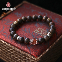 Vòng tay Trầm hương phối charm - Mẫu VC1239 - Ngọc Quý