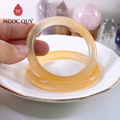 Vòng tay mã não - Vòng mã não vàng cọng tròn 8mm - Ngọc Quý