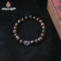 Vòng tay Trầm hương phối charm - Mẫu VC1239 - Ngọc Quý