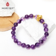 Vòng tay đá Thạch anh tự nhiên phối charm - Mẫu VC0111 - Ngọc Quý