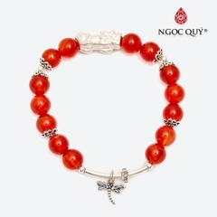 Vòng tay đá Thạch anh tự nhiên phối charm - Mẫu VC0129 - Ngọc Quý