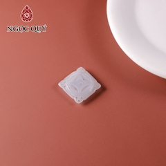 Mặt dây chuyền khắc kim tiền cẩm thạch type A 15x15mm