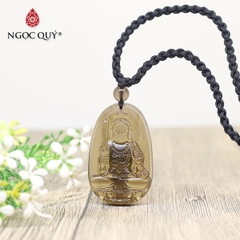Mặt dây chuyền phật bản mệnh đá thạch anh khói