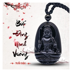 Mặt dây chuyền phật bản mệnh đá obsidian