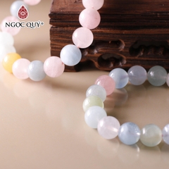 Vòng tay đá beryl hạt trơn