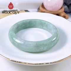 Vòng cẩm thạch A Ngọc Quý - Vòng phỉ thúy type A xanh táo điểm lý ni 51mm LM163