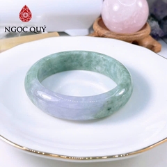 Vòng cẩm thạch A Ngọc Quý - Vòng phỉ thúy type A xanh táo điểm lý ni 51mm LM163