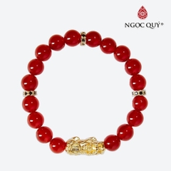 Vòng tay đá Thạch anh tự nhiên phối charm - Mẫu VC0108 - Ngọc Quý