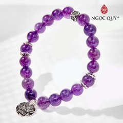 Vòng tay đá Thạch anh tự nhiên phối charm - Mẫu VC0112 - Ngọc Quý