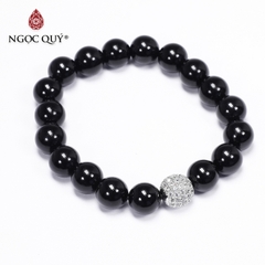 Vòng tay đá Obsidian tự nhiên phối charm - Mẫu VC0151 - Ngọc Quý