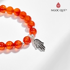 Vòng tay đá Thạch anh tự nhiên phối charm - Mẫu VC0138 - Ngọc Quý