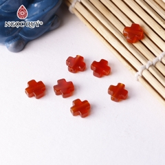 Chữ thập xỏ ngang đá mã não đỏ làm vòng tay, phụ kiện handmade