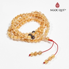 Vòng Chuỗi 108 Hạt Đá Thạch Anh Tóc Vàng