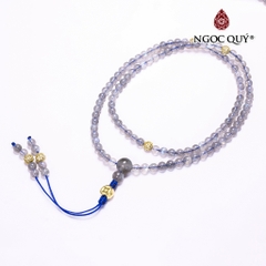 Chuỗi  hạt 108 đá xà cừ ánh xanh