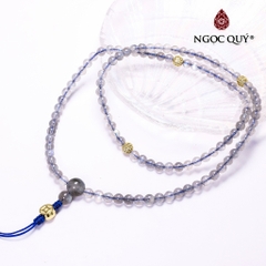 Chuỗi  hạt 108 đá xà cừ ánh xanh