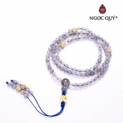 Chuỗi  hạt 108 đá xà cừ ánh xanh