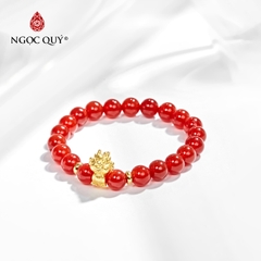 Vòng tay đá Mã não tự nhiên phối charm - Mẫu VC0111 - Ngọc Quý