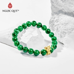 Vòng tay đá Cẩm thạch tự nhiên phối charm - Mẫu VC0111 - Ngọc Quý