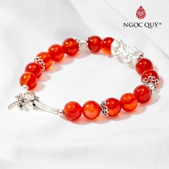 Vòng tay đá Thạch anh tự nhiên phối charm - Mẫu VC0129 - Ngọc Quý