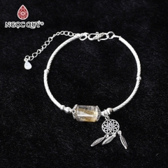 Vòng tay đá Thạch anh tự nhiên phối charm - Mẫu VC1152 - Ngọc Quý