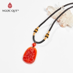 Mặt dây chuyền phật bản mệnh đá mã não đỏ