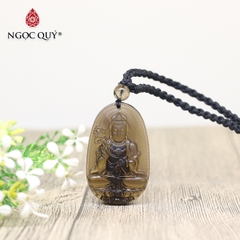 Mặt dây chuyền phật bản mệnh đá thạch anh khói