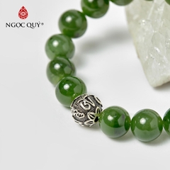 Vòng tay đá Ngọc bích tự nhiên phối charm - Mẫu VC0403 - Ngọc Quý