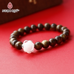 Vòng tay Trầm hương phối charm - Mẫu VC1245 - Ngọc Quý