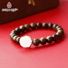 Vòng tay Trầm hương phối charm - Mẫu VC1245 - Ngọc Quý