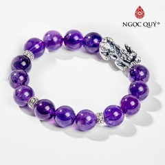 Vòng tay đá Thạch anh tự nhiên phối charm - Mẫu VC0136 - Ngọc Quý