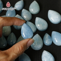 Mặt dây chuyền giọt nước Aquamarine thô