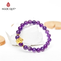 Vòng tay đá Thạch anh tự nhiên phối charm - Mẫu VC0111 - Ngọc Quý