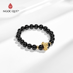 Vòng tay đá Obsidian tự nhiên phối charm - Mẫu VC0111- Ngọc Quý