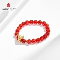 Vòng tay đá Mã não tự nhiên phối charm - Mẫu VC0111 - Ngọc Quý
