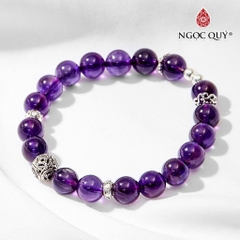 Vòng tay đá Thạch anh tự nhiên phối charm - Mẫu VC0122 - Ngọc Quý