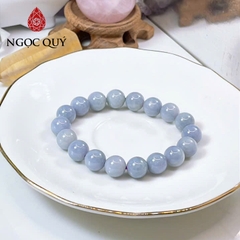 Vòng tay cẩm thạch A Ngọc Quý- Ngọc phỉ thúy type A tím tử lan hạt 10mm LM35