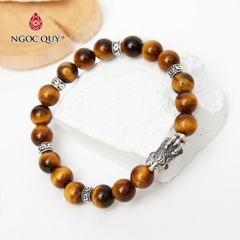 Vòng tay đá Thạch anh mắt hổ tự nhiên phối charm - Mẫu VC1025 - Ngọc Quý
