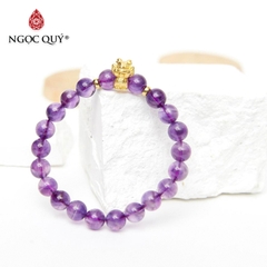 Vòng tay đá Thạch anh tự nhiên phối charm - Mẫu VC0111 - Ngọc Quý