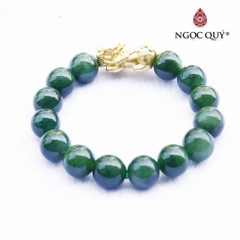 Vòng tay đá Ngọc bích tự nhiên phối charm - Mẫu VC0400 - Ngọc Quý