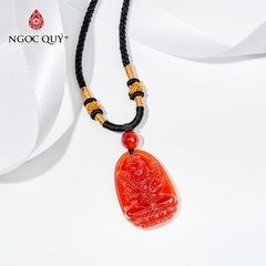 Mặt dây chuyền phật bản mệnh đá mã não đỏ