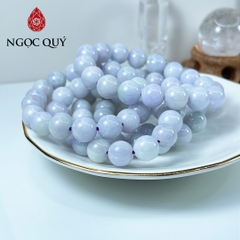 Vòng cẩm thạch A - Phỉ thúy type A tím tử lan chất nếp mịn hạt 11mm - Ngọc Quý