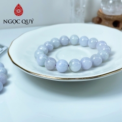 Vòng cẩm thạch A - Phỉ thúy type A tím tử lan chất nếp mịn hạt 11mm - Ngọc Quý