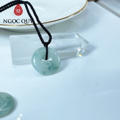 Mặt đồng điếu cẩm thạch cẩm thạch A - phỉ thúy type A chất nếp băng hoa bay 22-24mm - Ngọc Quý