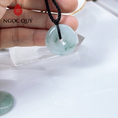 Mặt đồng điếu cẩm thạch cẩm thạch A - phỉ thúy type A chất nếp băng hoa bay 22-24mm - Ngọc Quý