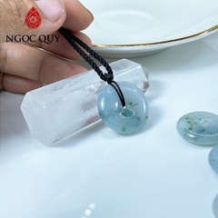 Đồng điếu cẩm thạch A- Đồng điếu phỉ thúy type A chất nếp băng màu lam tím hoa bay MONET