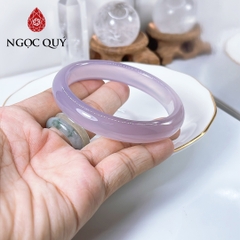 Vòng mã não tímchalcedony bản dày 7mm cao 10-11mm - Ngọc Quý