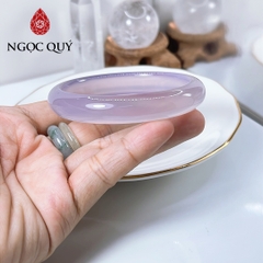 Vòng mã não tímchalcedony bản dày 7mm cao 10-11mm - Ngọc Quý