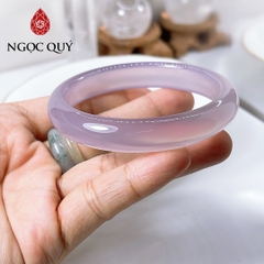 Vòng mã não tímchalcedony bản dày 7mm cao 10-11mm - Ngọc Quý