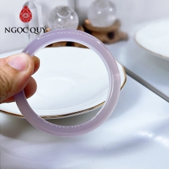 Vòng mã não tímchalcedony bản dày 7mm cao 10-11mm - Ngọc Quý