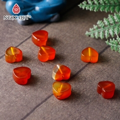 Trái tim đá thiên nhiên xỏ ngang làm vòng tay, mặt dây chuyền